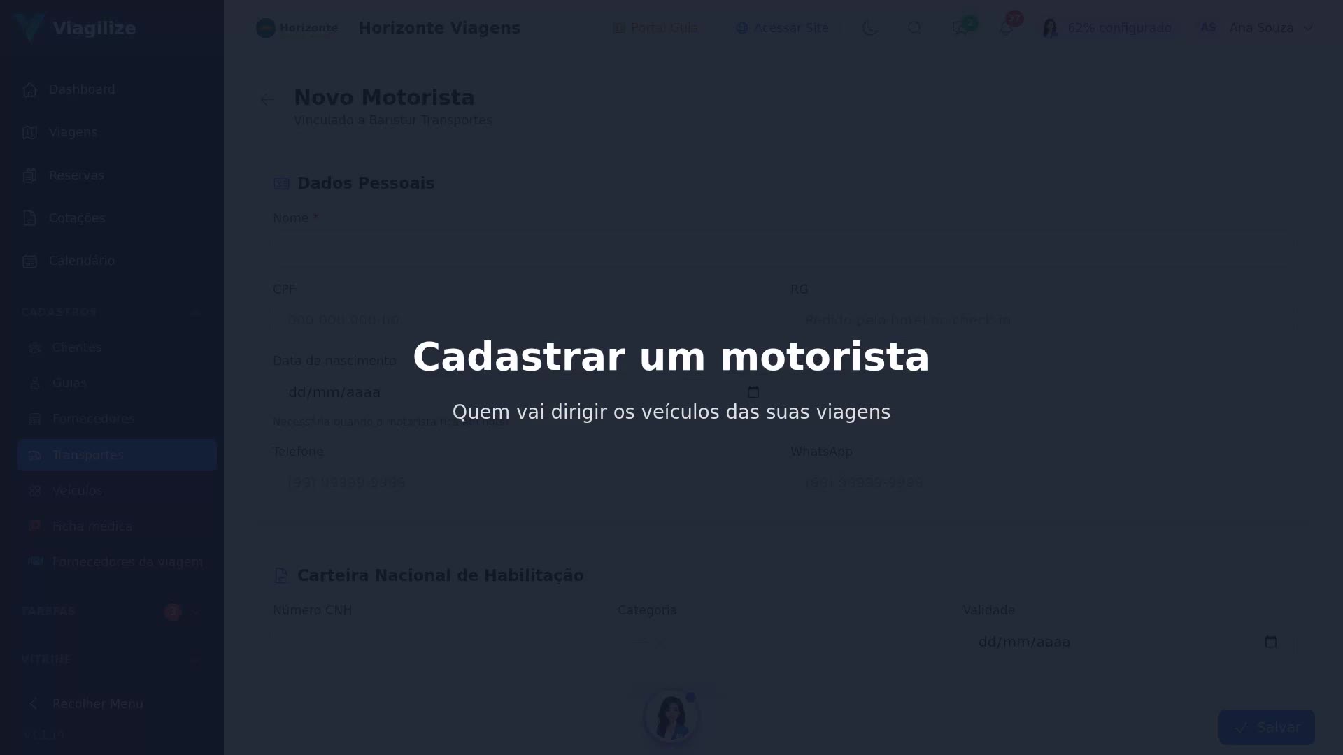 Cadastrar um motorista