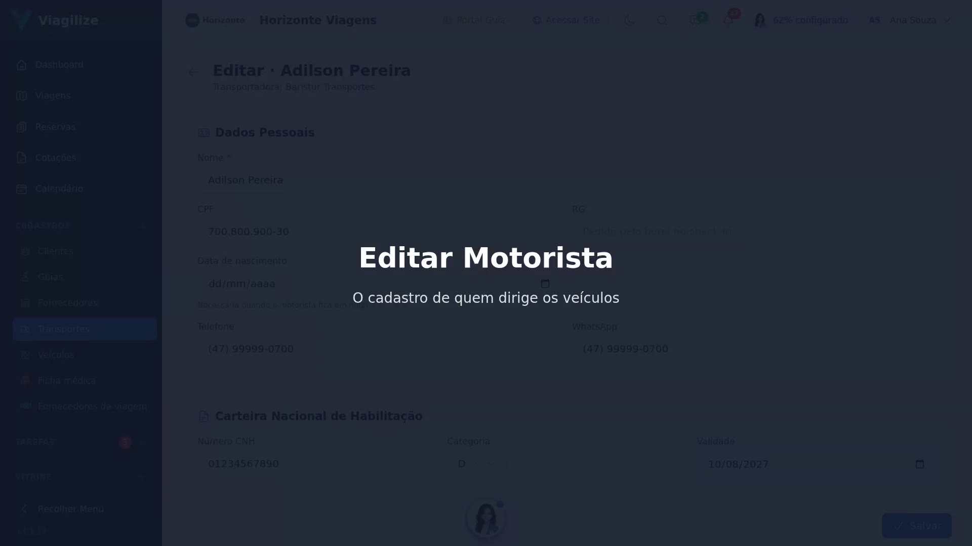 Editar Motorista