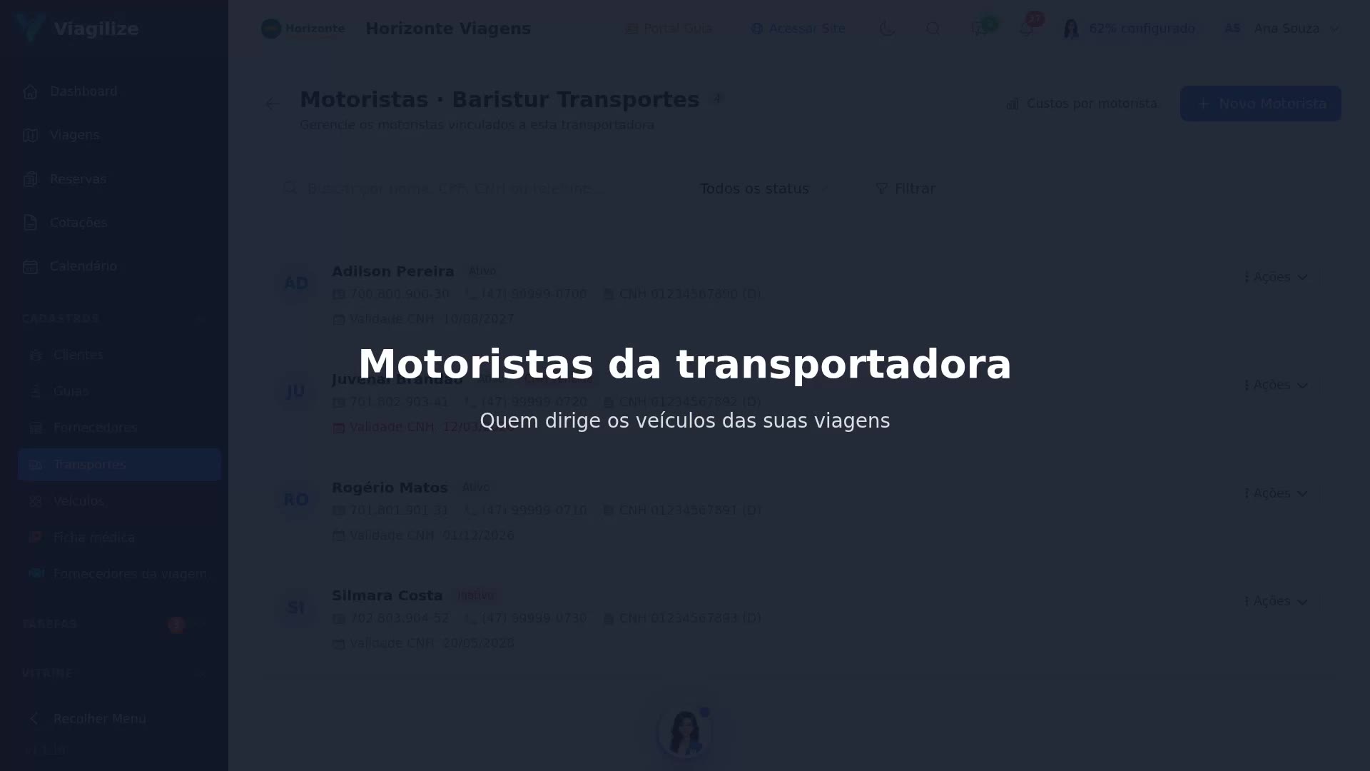 Motoristas da transportadora