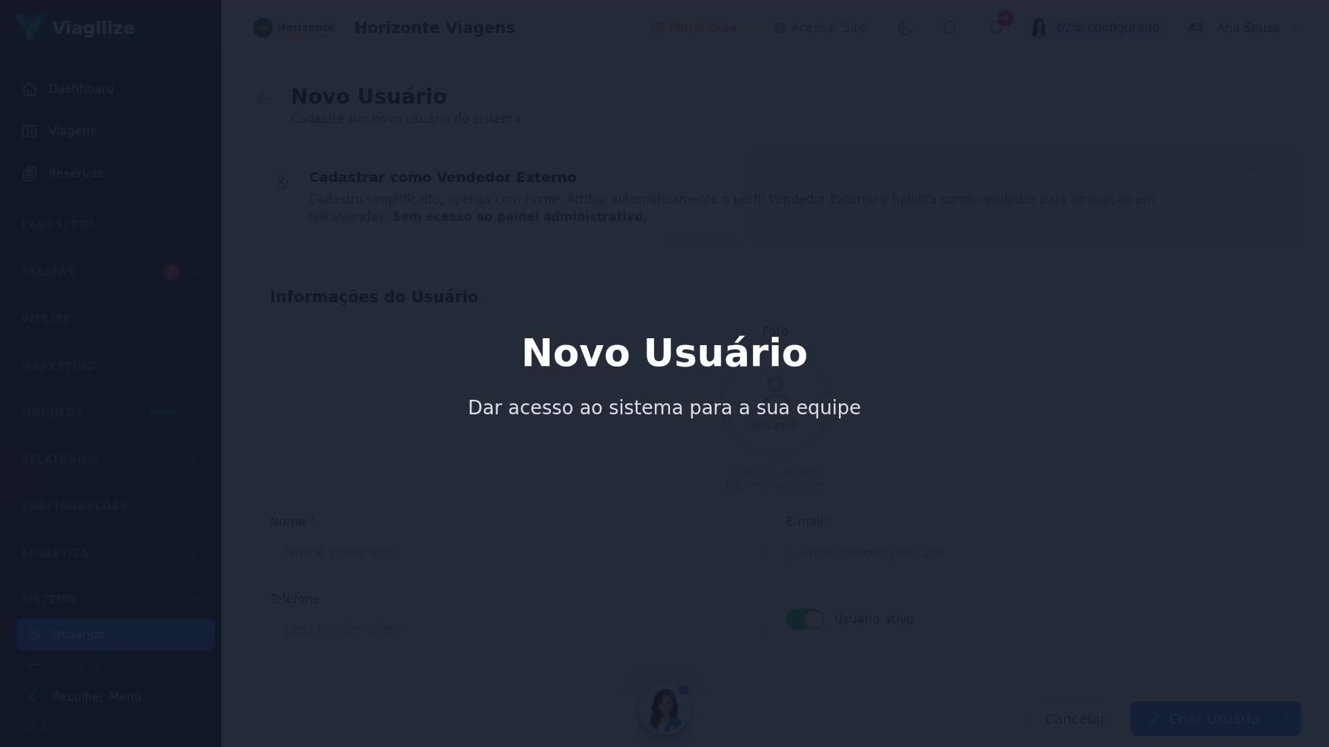 Cadastrar um novo usuário