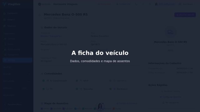 A ficha do veículo
