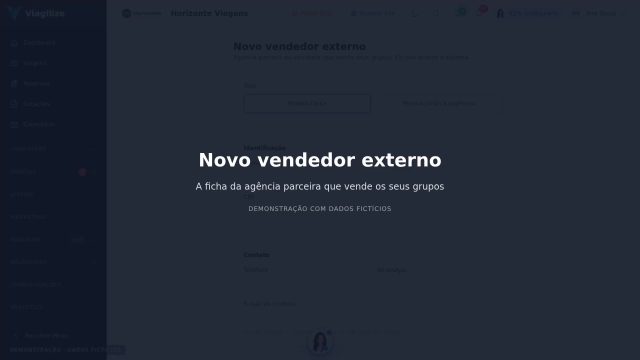 Cadastrar um vendedor externo