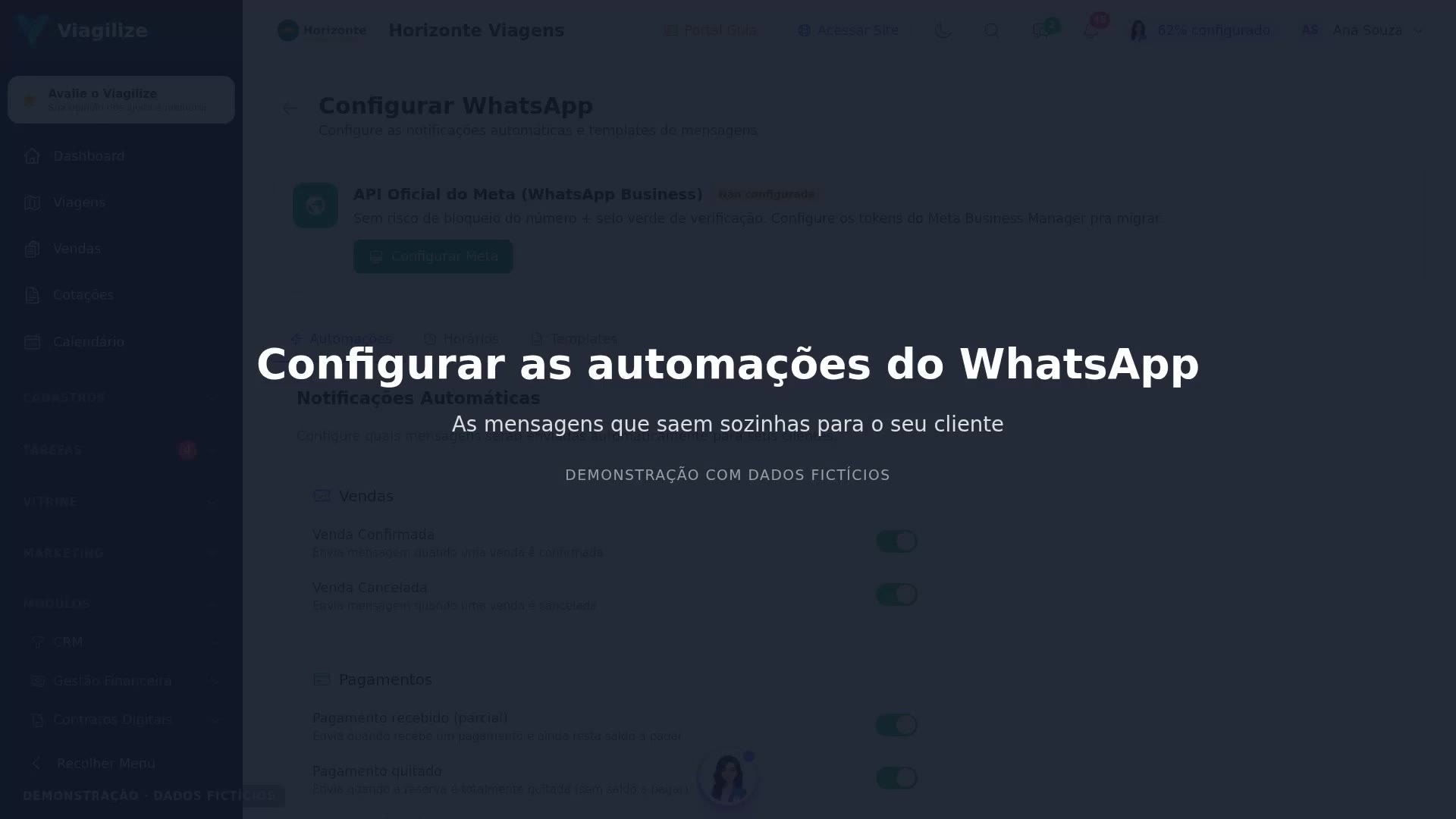 Configurar as automações do WhatsApp
