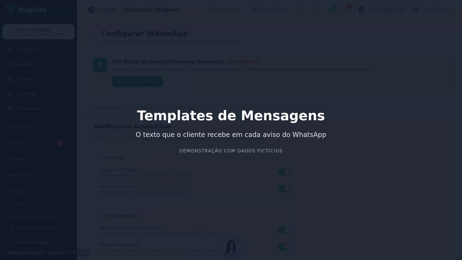 Personalizar os templates de mensagens do WhatsApp