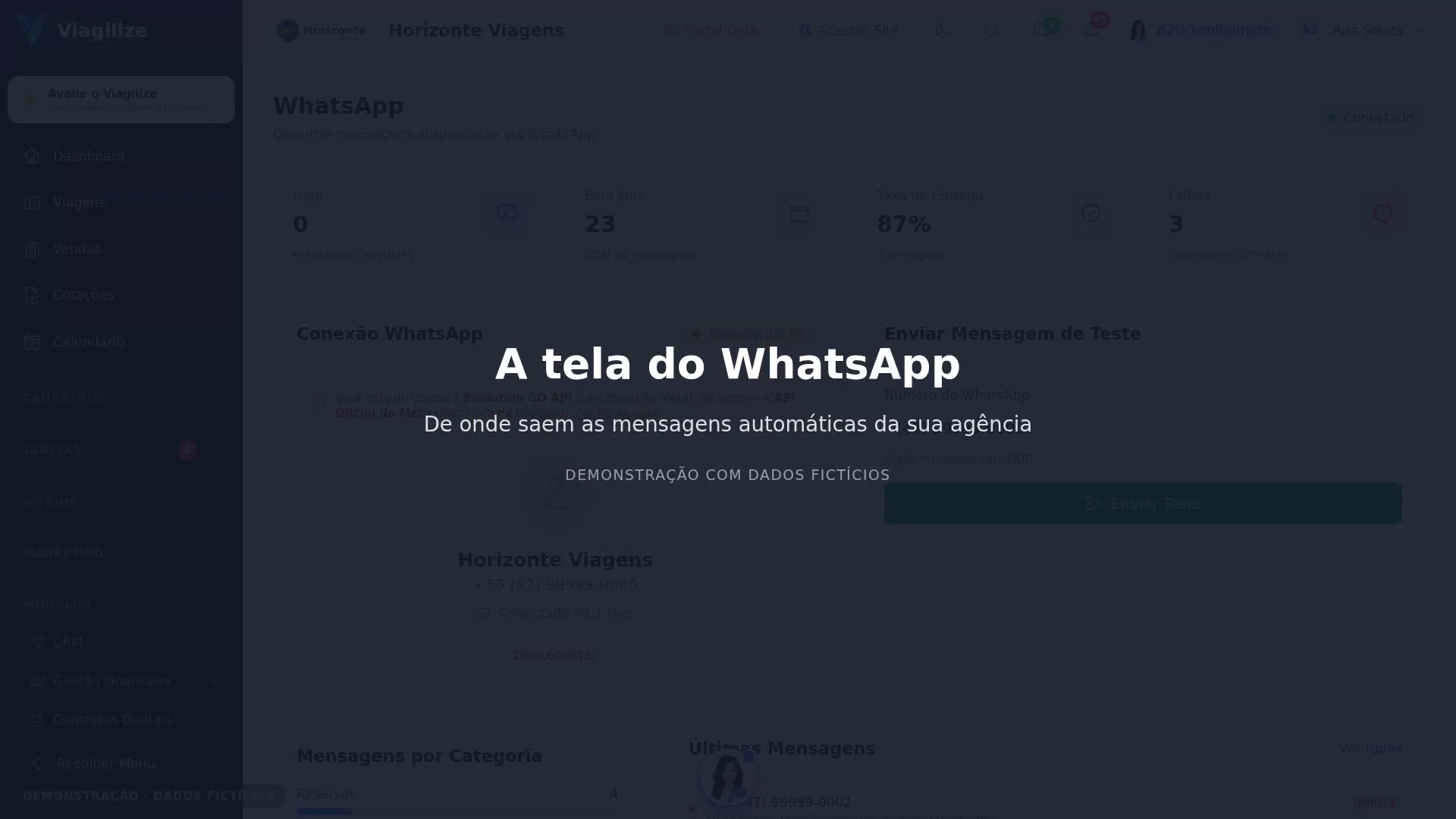 A tela do WhatsApp
